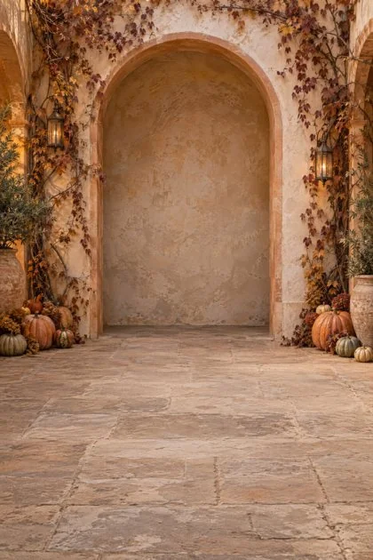 Heirloom Pumpkin Courtyard backdrop
